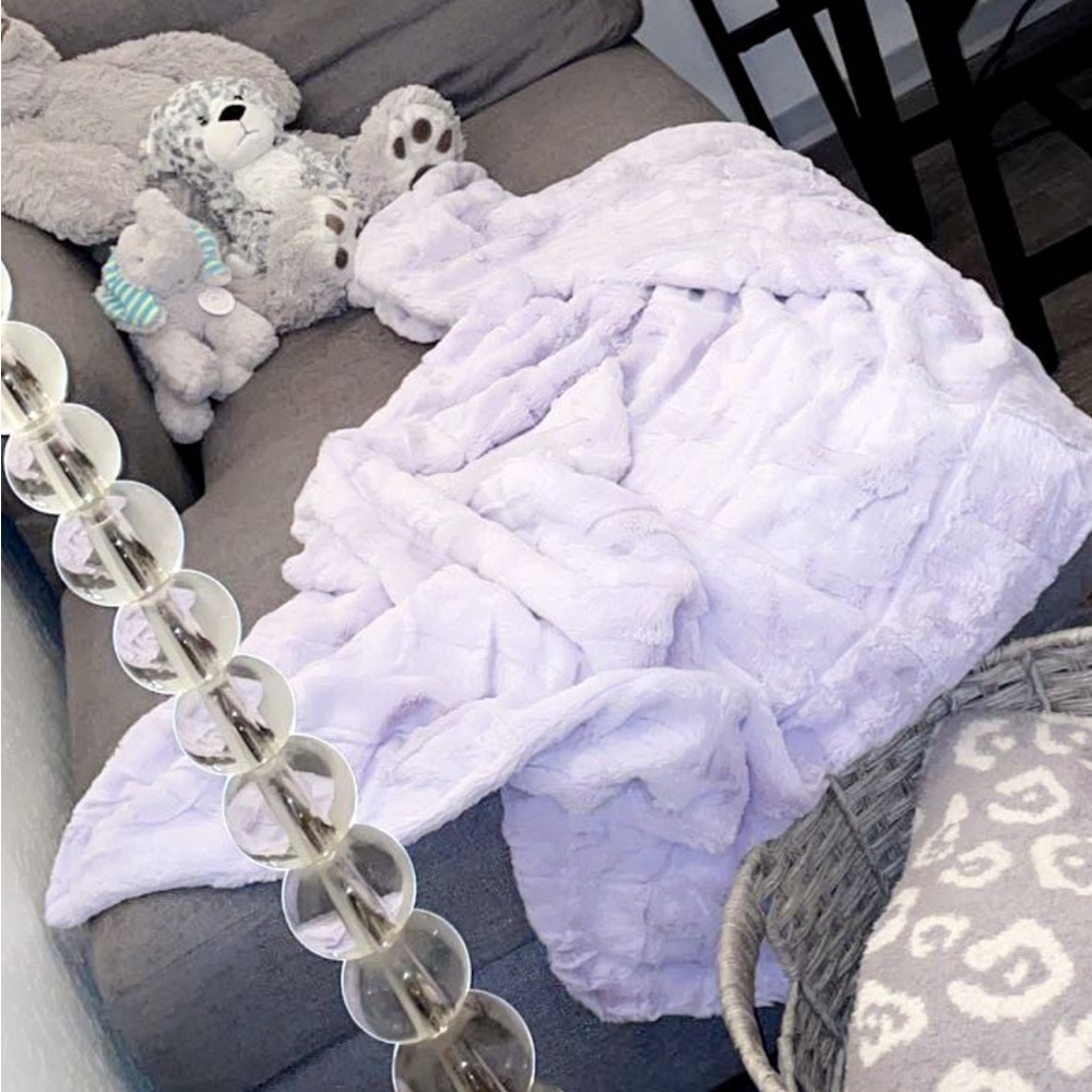 Minky Couture Sorbet Lilac Blanket - Travel Size